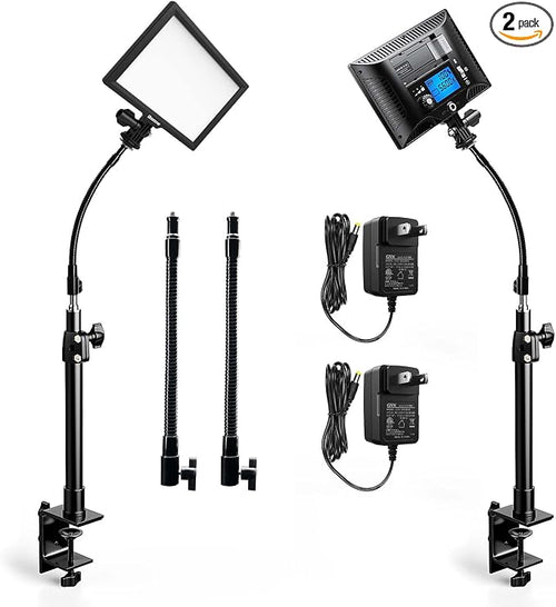 2Pack Streaming Key Light, LED Video Light Dimmable Bi-Color 3200-5600k Video by Dazzne
