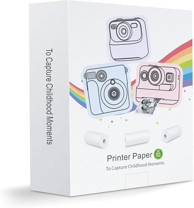 12 Rolls Kids Instant Camera Thermal Print Paper Refill - Image 2