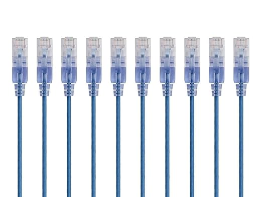 Monoprice - 133257 SlimRun Cat6A Ethernet Patch Cable - Snagless RJ45 UTP Pure - Image 2
