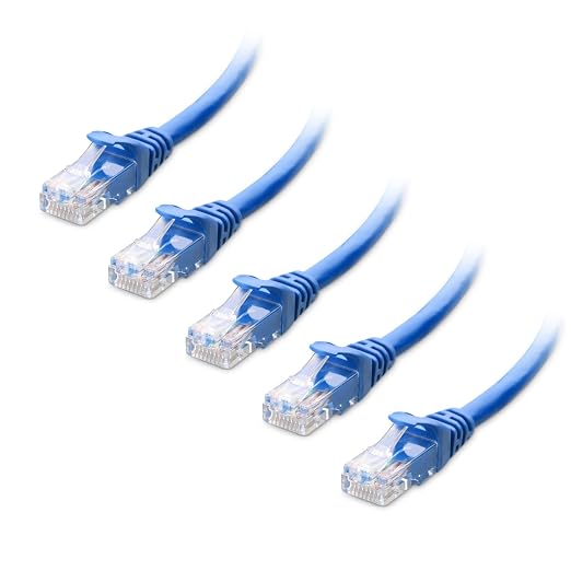 Cable Matters 10Gbps 5-Pack Snagless Cat 6 Ethernet Cable - 8ft by CableMatters