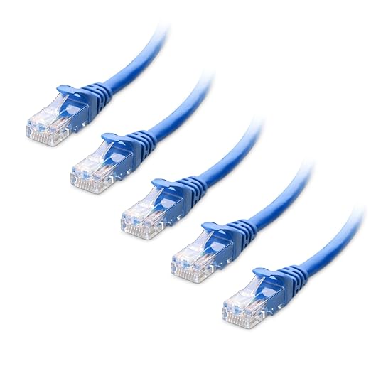 Cable Matters 10Gbps 5-Pack Snagless Short Cat 6 Ethernet Cable - 2ft by CableMatters