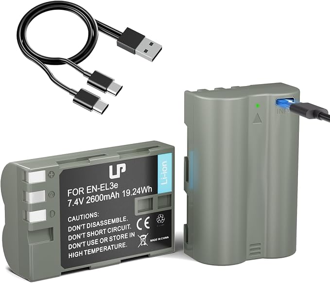 LP EN-EL3e, EL3 Battery, 2600 mAh Battery Compatible by LP