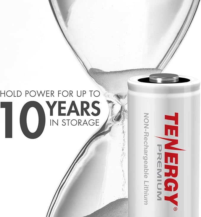 Tenergy Premium 12 Pack NonRechargeable CR123A 3V Lithium Battery, 1600mAh - Image 3