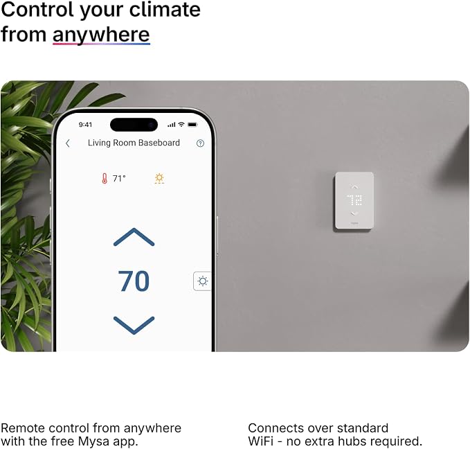 Mysa Smart Thermostat LITE for Electric Baseboard Heaters | Save Up to 26% on - Image 5