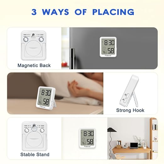 Geevon 6-Pack Mini Indoor Thermometer Hygrometer – Indoor Temperature & - Image 7
