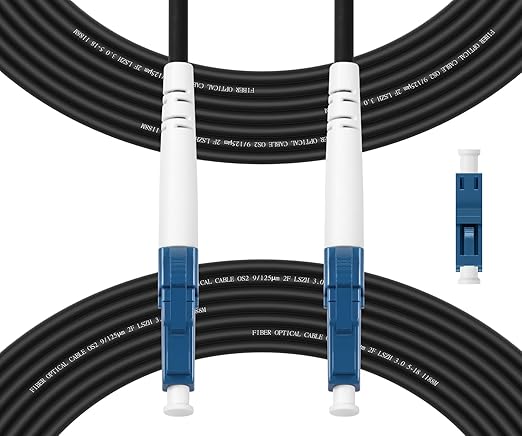 Fibergaga-100M OS2 LC to LC Fiber Optic Cable Outdoor Armored Single Mode by Fibergaga