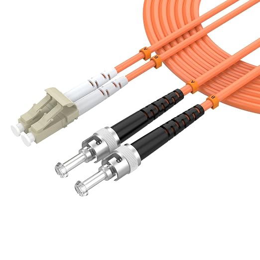 OM1 LC to ST Fiber Patch Cable, 6M/19.6FT Multimode Duplex 62.5/125μm Fiber by lidkew