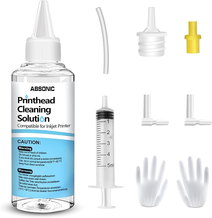 Printer Cleaning Kit for Epson, Printhead Cleaning Kit for HP, Inkjet Printer by Absonic