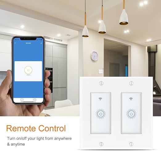 Smart Switch4 Pack, Double Smart Light Switch, Milfra in-Wall WiFi Smart Switch - Image 6