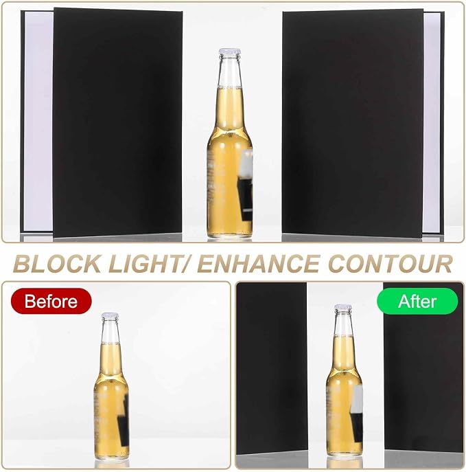 2Pcs 11"x8" Light Reflector 3 in 1 Photography Reflector Cardboards, Foldable & - Image 4
