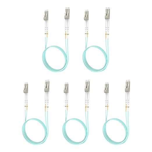 Yonwide Om3 Lc to Lc Fiber Patch Cable 0.5m 5 Pack, Options: 0.2m-200m by YonwideFiber