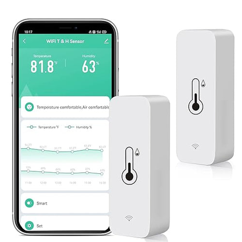 2 Pack WiFi Temperature Humidity Sensor: Wireless Temperature Humidity Monitor by SENCKIT