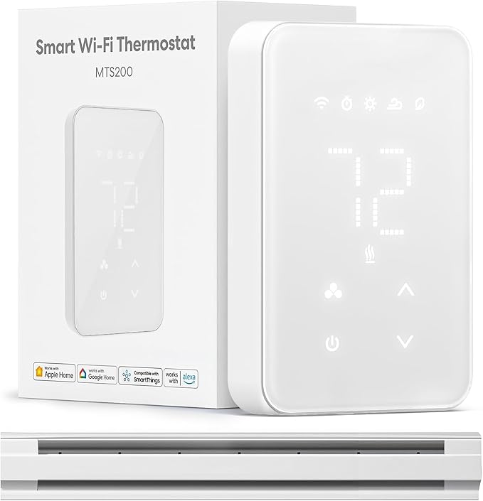 meross Smart Thermostat for Electric Baseboard and in-Wall Heaters Work by meross