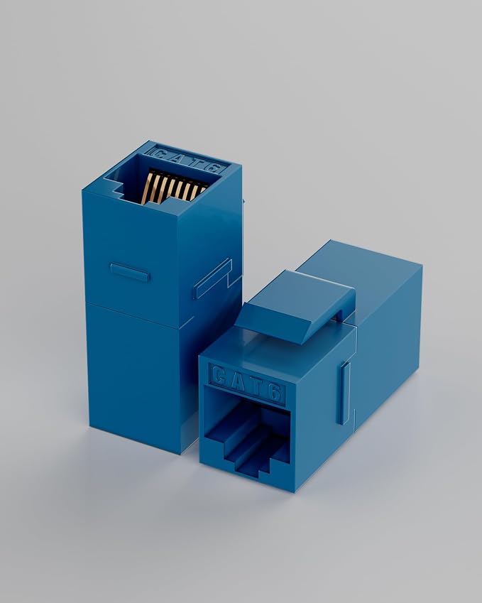 RJ45 Coupler Cat6 Keystone Jack 20-Pack, Female to Female UTP Inline Ethernet - Image 7