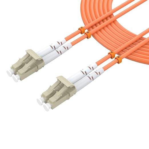 Om1 Fiber Patch Cable, LC/UPC to LC/UPC, 50M/164FT Multimode Duplex 62.5/125µm by lidkew