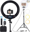 18 inch LED Ring Light with Tripod Stand Dimmable Makeup Selfie Ring Light by EOTOLIGHT