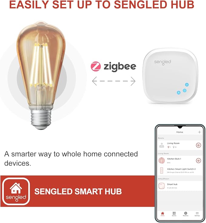 Sengled Zigbee Smart Bulb, Smart Hub Required, Work - Image 4