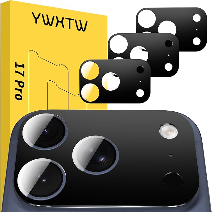 YWXTW [0 Bubbles for iPhone 17 Pro Camera Lens Protector, Full Coverage by YWXTW