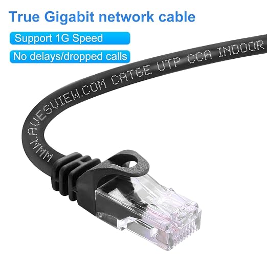 CAT 6 5FT Ethernet Cable, Indoor High-Speed 10Gbps Snagless CAT6 Ethernet Cable - Image 2