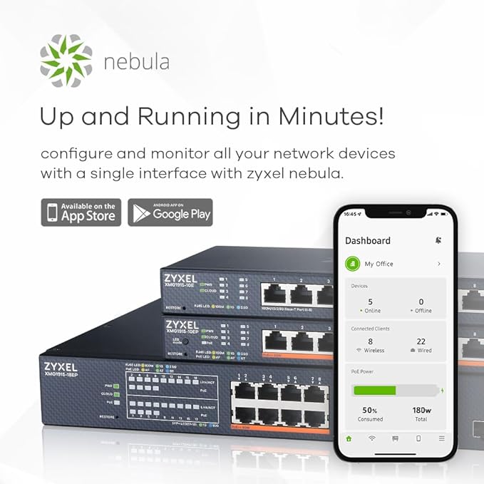 Zyxel 8 Port Ethernet Switch | Smart Managed Network Switch | 8X 2.5G RJ-45 + - Image 3