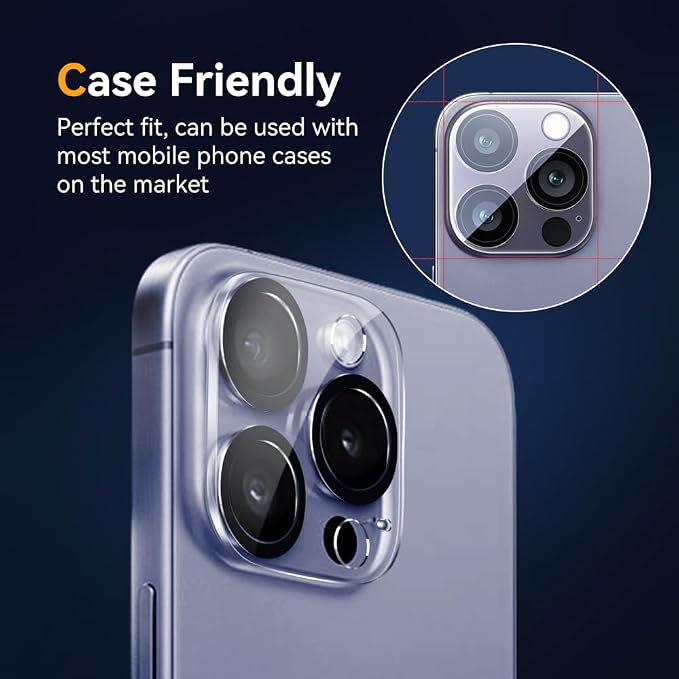 Camera Lens Protector for iPhone 15 Pro 6.1" ＆ iPhone 15 Pro Max 6.7", 9H - Image 4