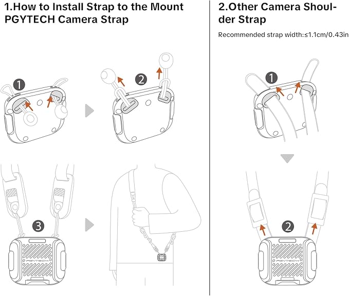 PGYTECH Camera Shoulder Strap Mount Quick Release Clamp, Aluminum Alloy QR - Image 6