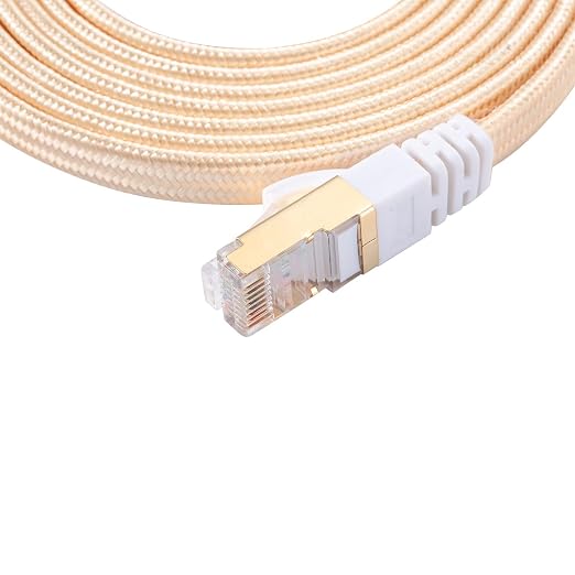 DanYee Cat 7 Ethernet Cable, Nylon 50ft CAT7 High Speed Professional Gold - Image 7