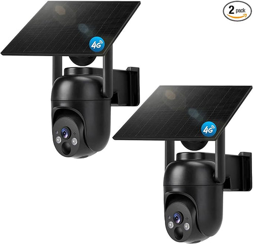 4G LTE Cellular Security Cameras Solar Powered No WiFi Security Camera Outdoor by Unknown