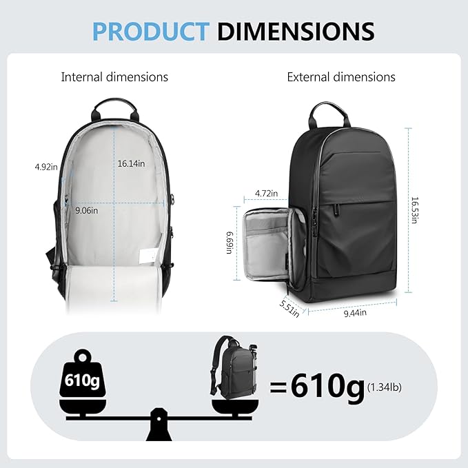 TAAOKA Camera Sling Bag, DSLR/SLR/Mirrorless Camera Backpack Shockproof - Image 4