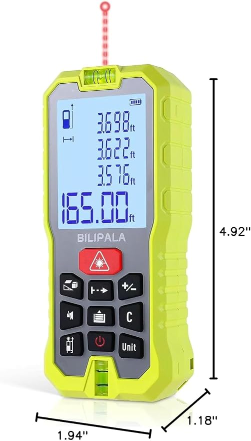 Laser Measure, 165ft Digital Laser Distance Meter - Image 9