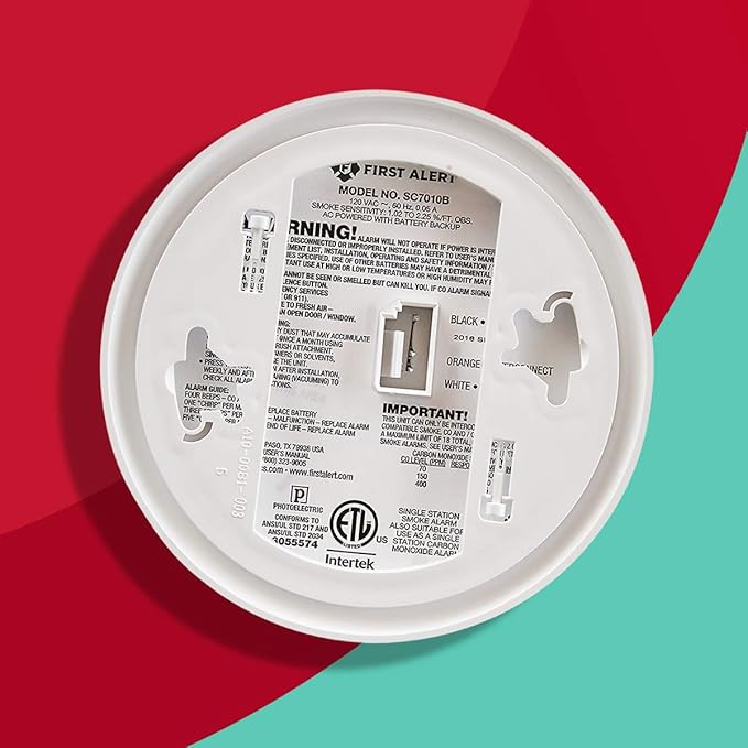 First Alert BRK SC7010B-6 Hardwired Smoke and Carbon Monoxide Detector - Image 6