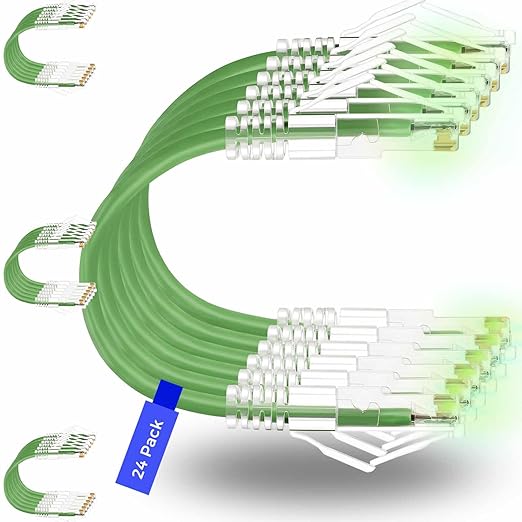 Rapink Patch Cables Cat6/ Cat6a 1ft Slim, Cat6a Ethernet Patch Cable 10G Support by Rapink