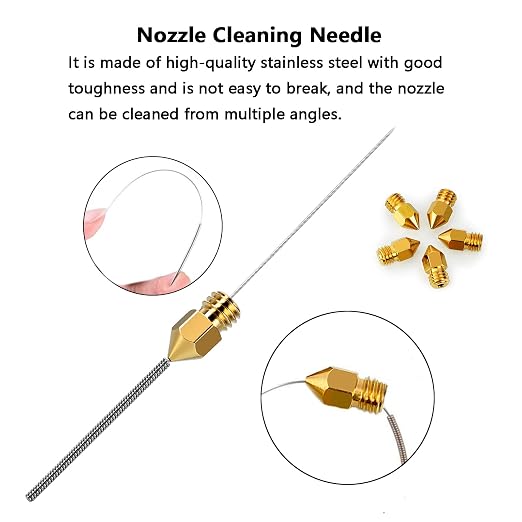 Comgrow 25PCS MK8 Ender 3 V2 Nozzles 0.4MM, 3D Printer Brass Hotend Nozzles - Image 5