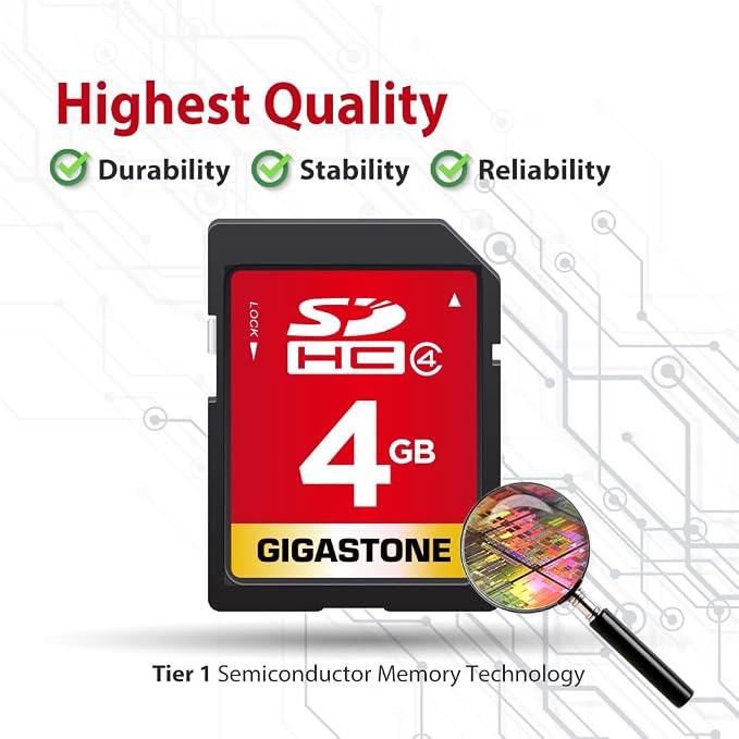 GIGASTONE 4GB SD Card 2 Pack SDHC UHS-I Class 4 Memory Card - Image 7