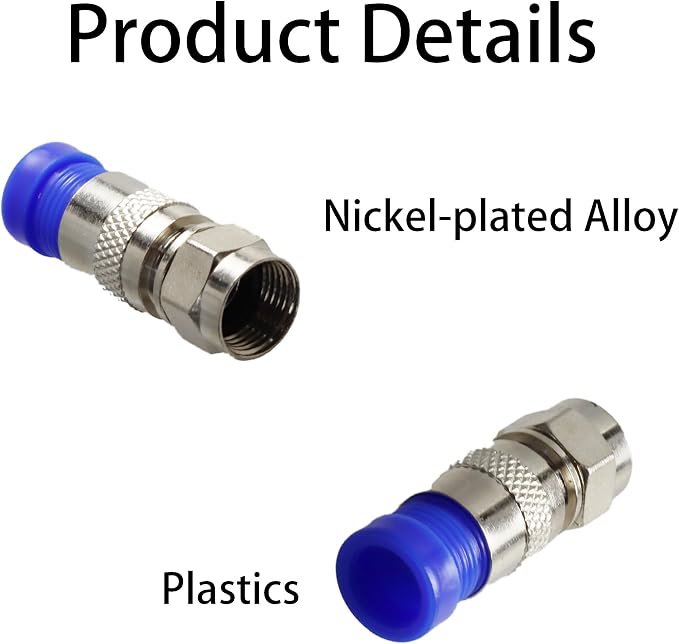 12Pcs RG6 F Type Connector Coaxial Compression Fitting, Cable Modem, Aerial - Image 5
