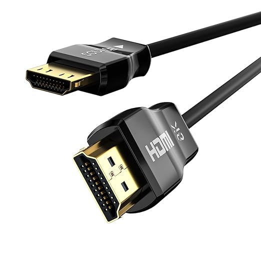 UL Certified CL3 Rated Fiber Optic HDMl Cable 16.4FT, 48Gbps Ultra Small by HUAHAM