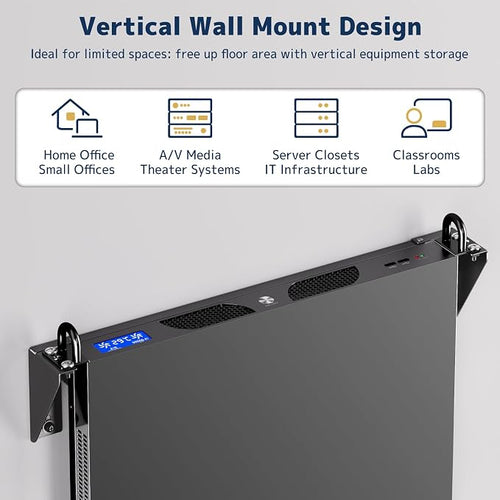 1U Vertical Wall-Mount Rack - Image 2