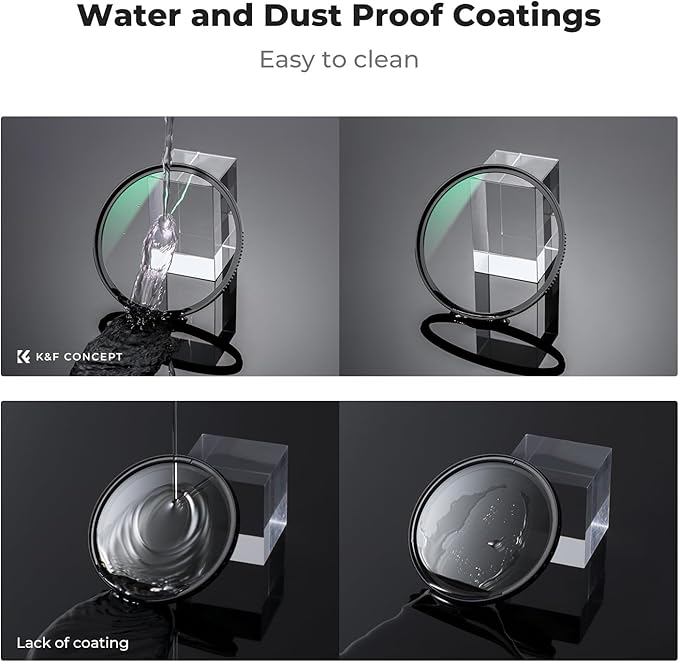 K&F CONCEPT 37mm MC UV Protection Filter Shockproof Tempered Optical Glass - Image 6