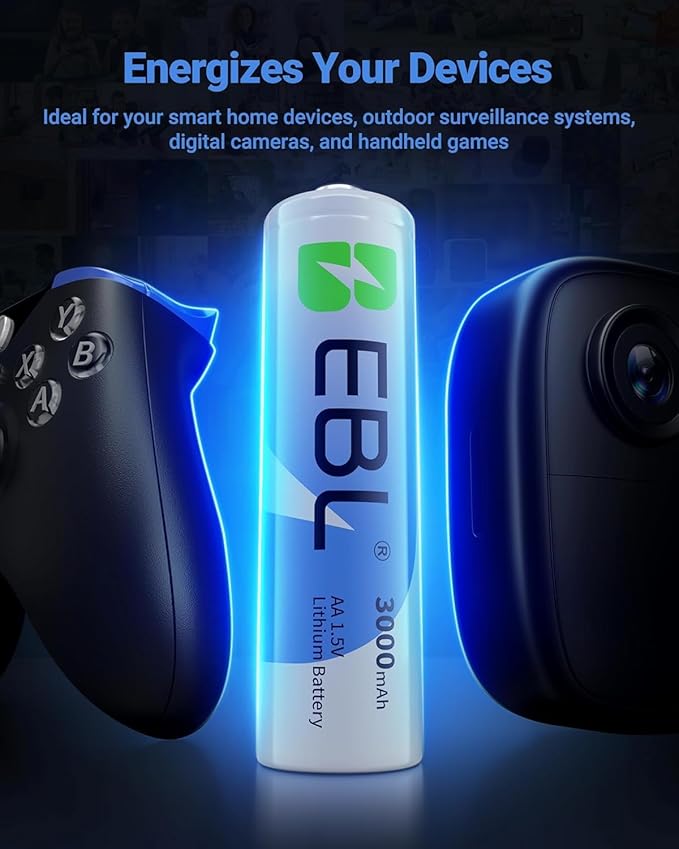 EBL Lithium Batteries AA 4 Pack, 3000mAh 1.5V Non-Rechargeable High Performance - Image 6