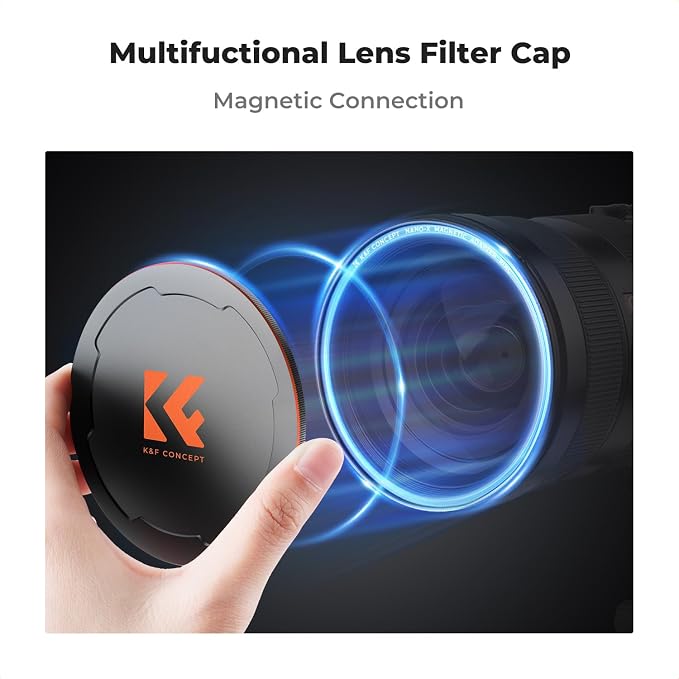 K&F CONCEPT 95mm Thread & Magnetic 2-in-1 Lens Filter Cap Only Compatible - Image 3