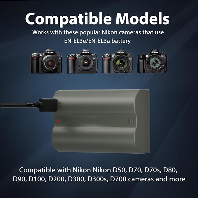 LP EN-EL3e, EL3 Battery, 2600 mAh Battery Compatible - Image 4