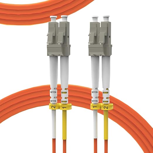 20m OM2 LC to LC Fiber Patch Cable, 1G/10GB 50/125um Multimode Fiber Optic by KeepFlyFiber