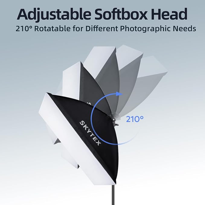 Skytex Softbox Lighting Kit 2Pack, 20x28in Soft Box | 135W 5500K E27 CFLBulb - Image 5