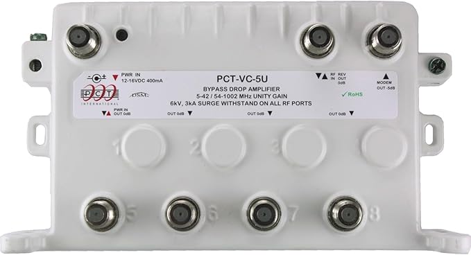 Reliable Cable 5-Port Cable TV Modem Splitter Signal Booster/Amplifier - Image 2