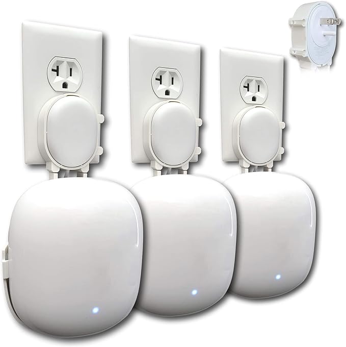 The Nest WiFi Pro Genie Wall Mount Outlet Holder Stand | Lowest Profile | Open by MountGenie