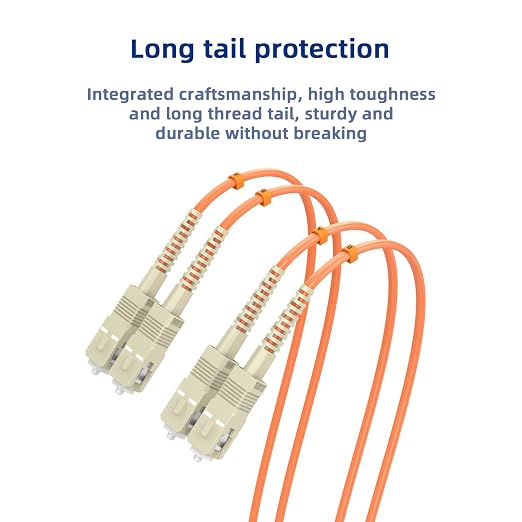 OM1 SC/UPC to SC/UPC Fiber Patch Cable 3M/9.8FT Multimode Duplex 62.5/125μm - Image 5