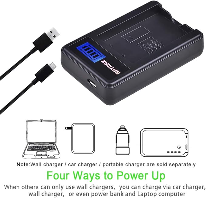 Batmax 2x 2400mAh KLIC-5001 Li-ion Battery + LCD USB Charger - Image 5