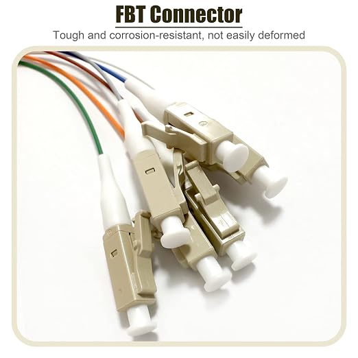 12 Strand Multimode OM3 50/125 LC-UPC Fiber Pigtail, 1.5 Meters LC-OM3 Fiber - Image 3