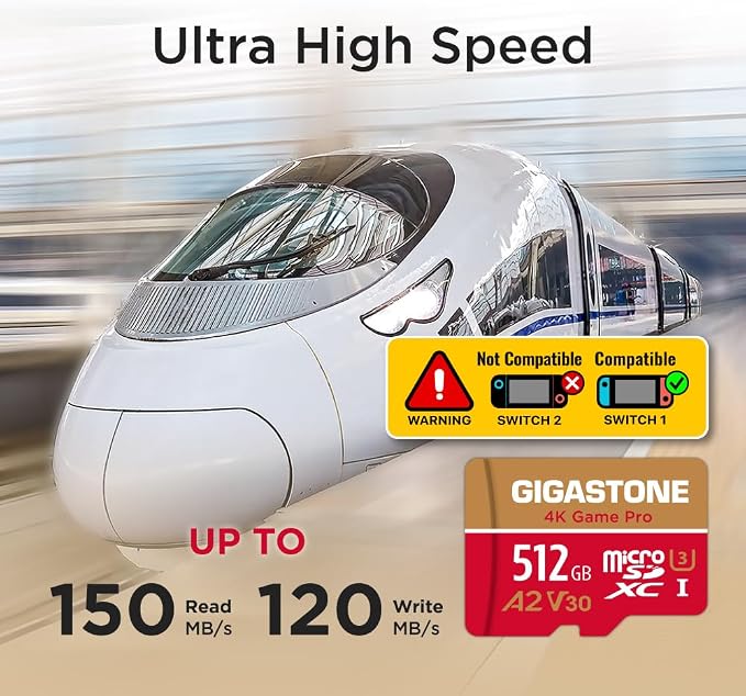 【for Switch 1 Only】 Gigastone 512GB Micro SD Card 2-Pack, 4K Game Pro, MicroSDXC - Image 3