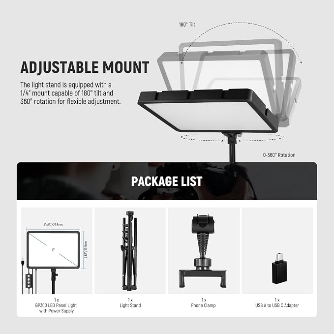 NEEWER Basics LED Video Panel Light, Studio Lighting Kit - Image 9
